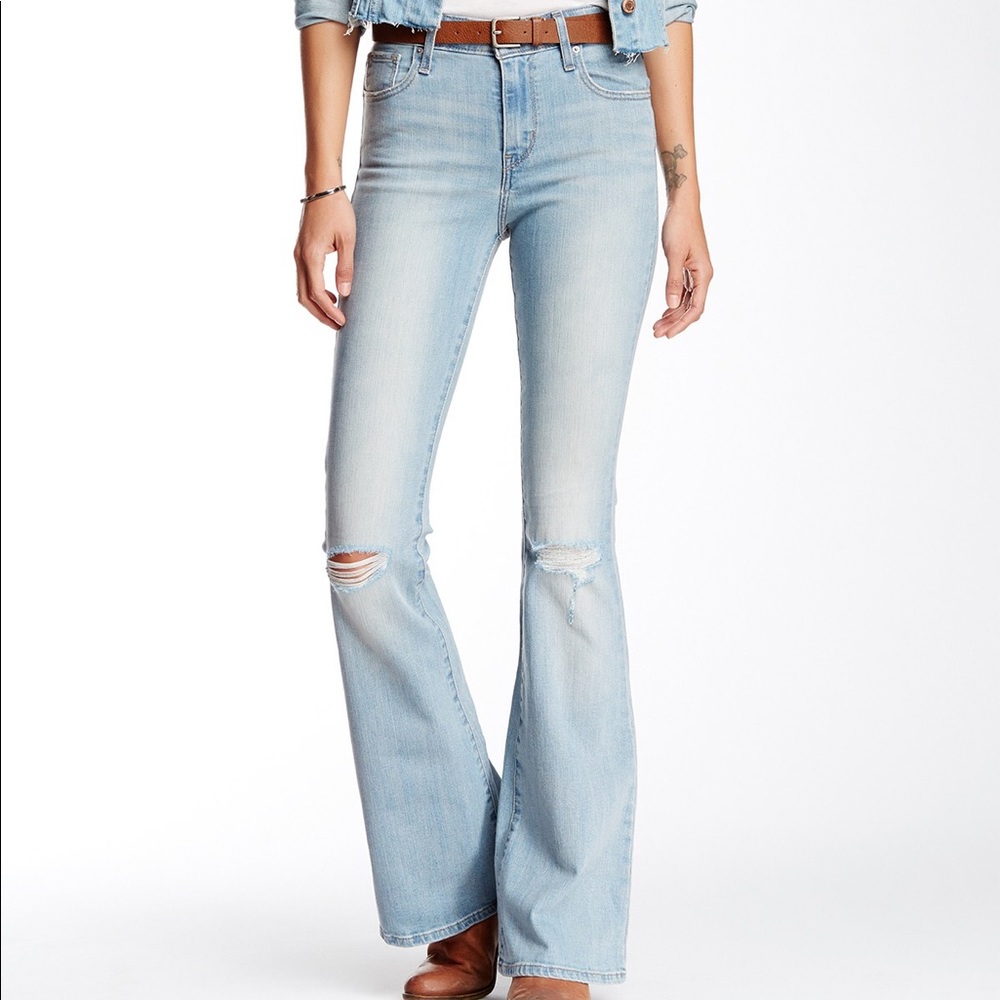 Levi’s High Rise Distressed Flare Jeans